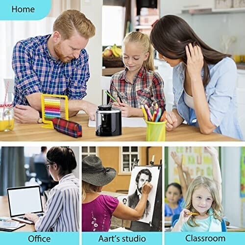 Electric Pencil Sharpener Zola Automatic Battery Powered 6.5 X 6.4 X 7.3 Cm Black