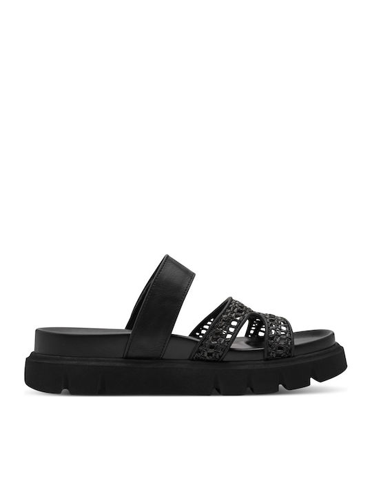Damen Flache Sandalen Schwarz