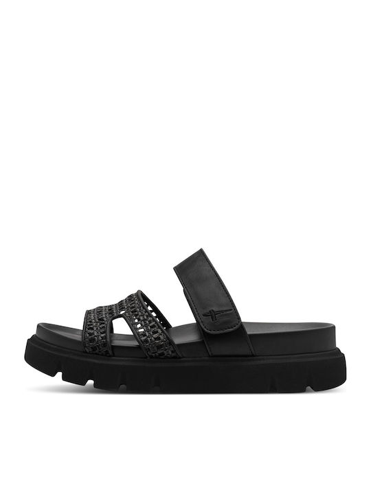 Damen Flache Sandalen Schwarz
