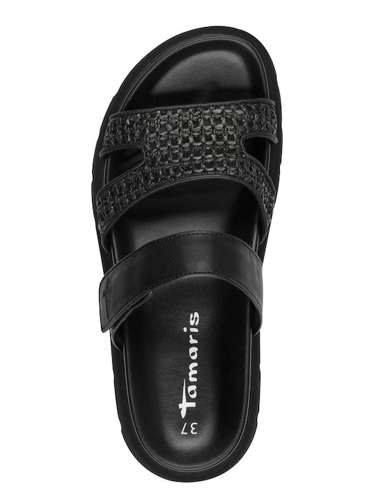 Damen Flache Sandalen Schwarz
