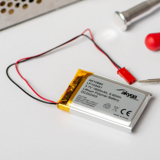 Akyga Li-Po Battery 3.7V 2500mAh 1S for RC Vehicle