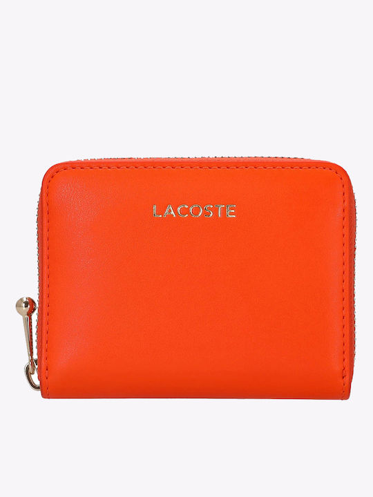 Lacoste Money Pieces Μικρό Γυναικείο Πορτοφόλι Πορτοκαλί