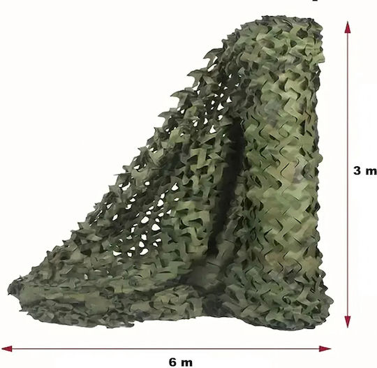 Plasă De Camuflaj Zola Oxford Poliester Rezistent La Apă 3 X 6 M Ușor De Instalată Verde