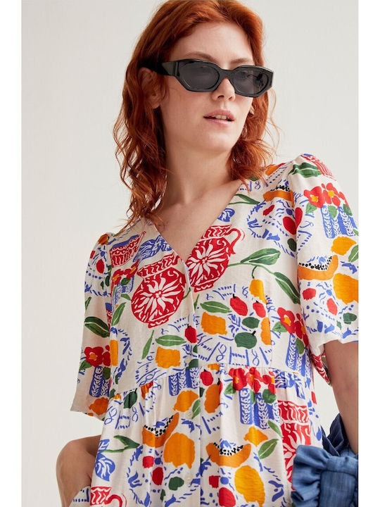 Sommer Midi Hemdkleid