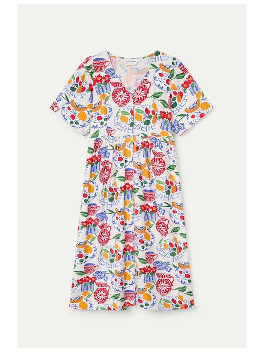 Sommer Midi Hemdkleid