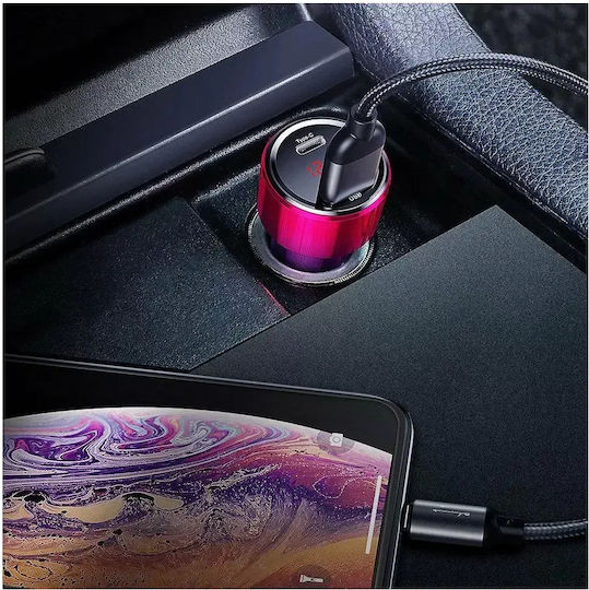 Baseus Φορτιστής Αυτοκινήτου Magic Car Charger QC 4.0 PD 45W με Θύρες: 1xUSB 1xType-C Πολύχρωμος