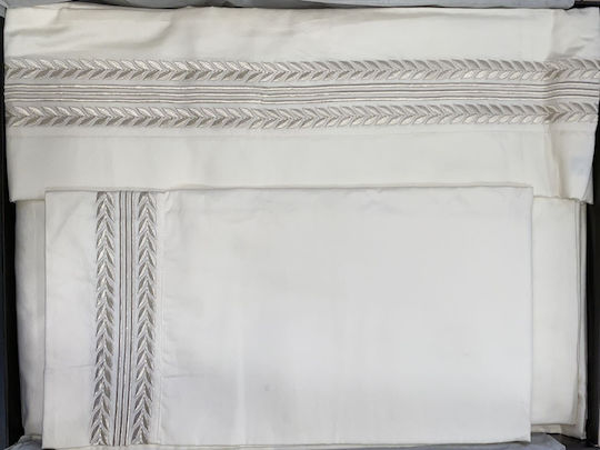 SB Home Elite Satin Collection Super-Double Bed Sheets Set 4 Pieces 240x270cm