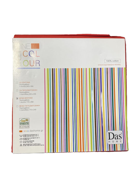 Das Home Colour Line Cearceaf De Pat Single 170x260cm 1