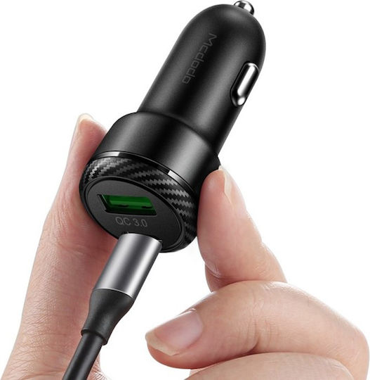 Mcdodo Mcdodo Handy-Autoladegerät 38W mit Anschlüssen: 1xUSB 1xType-C Schwarz Farbe