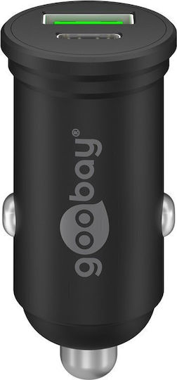 Goobay Car Charger 45W with Ports: 1xUSB 1xType-C Black Color