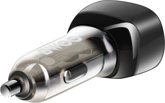 BWOO Încărcător Auto 68W Încărcare Rapidă cu Porturi: 1xUSB 2xType-C Negru Culoare