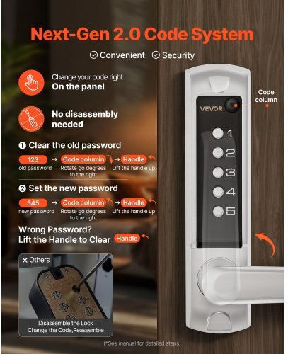 Vevor Electronic Lock in Silver Colour