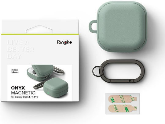 Ringke Husă Din Silicon Cu Cârlig Verde Onyx Pentru Galaxy Buds4 / 4 Pro