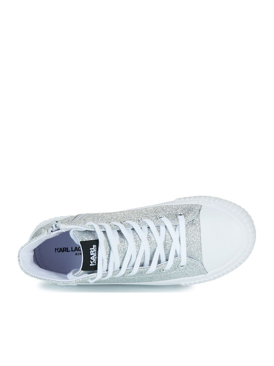 Adidași Copii Înalt Argintii