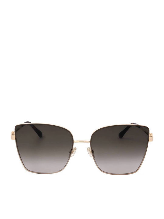 Jimmy Choo Women's Sunglasses with Brown Tartaruga Metal Frame and Brown Gradient Lens