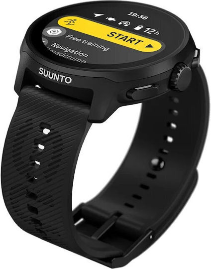 Suunto Run Stainless Steel 46mm Smartwatch with Heart Rate Monitor (All Black)
