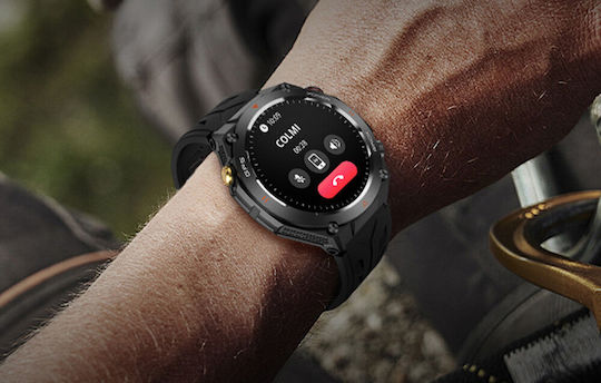 Colmi V75 Smartwatch με Παλμογράφο (Μαύρο)