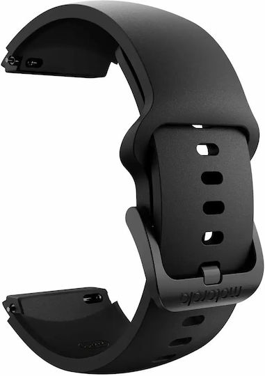 Motorola Moto Watch Aluminum 47mm with Heart Rate Monitor Matte Black with PANTONE Volcanic Ash Band