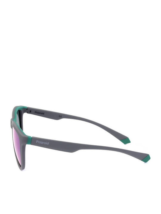 Polaroid Unisex Ochelari de soare cu Gri Cadru și Multicolor Polarized Oglindă Lentilă PLD2133/S 3U5/5Z