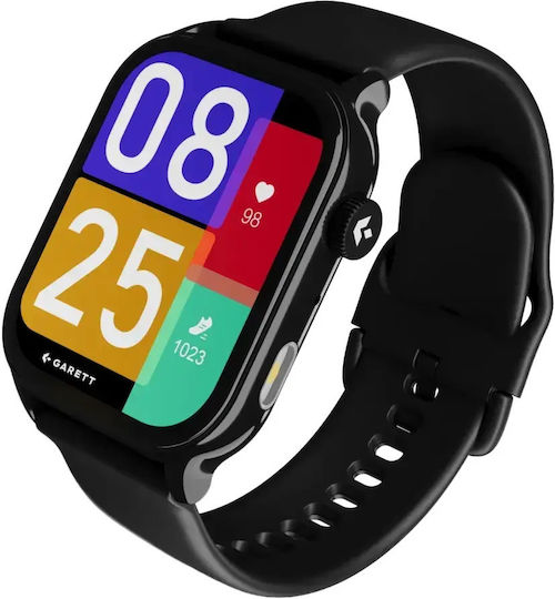 Garett Activity 3 46mm Smartwatch με Παλμογράφο (Μαύρο)