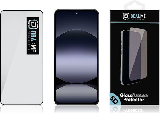 Obal:Me 5D Gehärtetes Glas Schwarz (Redmi Note 14 4G)