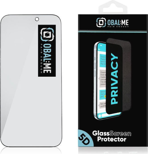 Obal:Me 5D Privacy Tempered Glass Μαύρο (iPhone 17 Pro Max / iPhone 16 Pro Max)