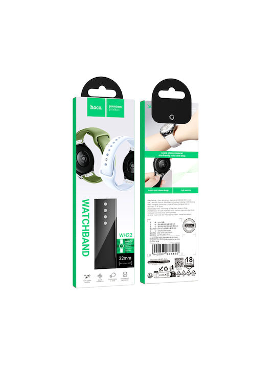 Curea Hoco Wh22 Silicon Samsung Huawei Xiaomi Vivo Oppo Și Altele 22mm Universală Neagră