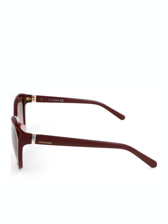Swarovski Women's Sunglasses with Brown Acetate Frame and Gray Lenses SK0135F 71F