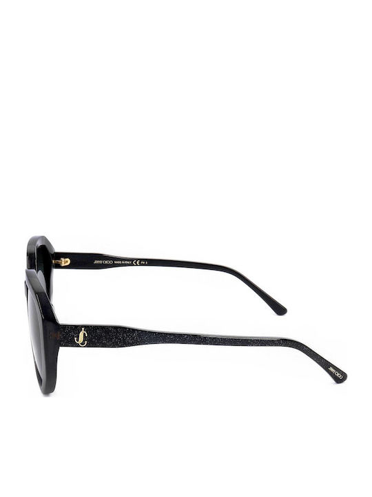 Damen Sonnenbrille mit Schwarz Kunststoff Gestell und Gray Verlaufsfarbe Linse