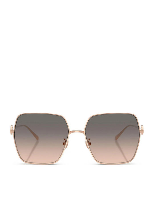 Tory Burch Damen Sonnenbrille mit Rose Gold Metall Gestell und Mehrfarbig Verlaufsfarbe Linse TY6118D-3358G9