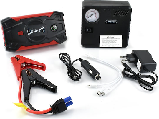 Andowl Battery Starter Qx7 Tragbar Auto-Starthilfe 26000mAh mit Power Bank,Powerbank / USB 12V