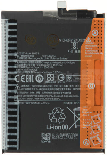 Bm53 Compatible Replacement Battery 5020mAh for Xiaomi Mi 10T/Mi 10T Pro