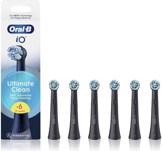 Oral-B iO Ultimate Clean Ersatzköpfe für Schwarz 6 Stück