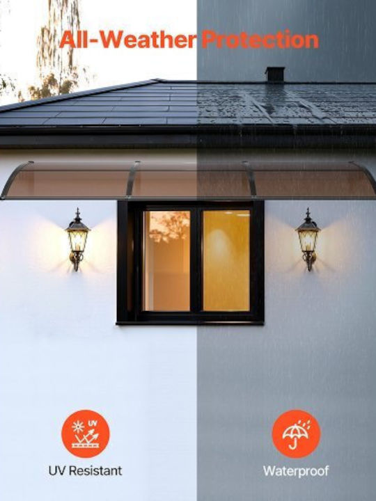 Vevor Polycarbonate Door / Window Canopy Roof P117xW38cm