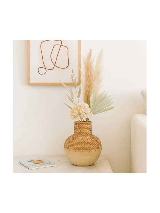 Phos & Gaia Decorative Vase Wooden Kamari Brown
