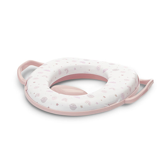 Lorelli Toddler Toilet Seat with Handles and Pink Cushion