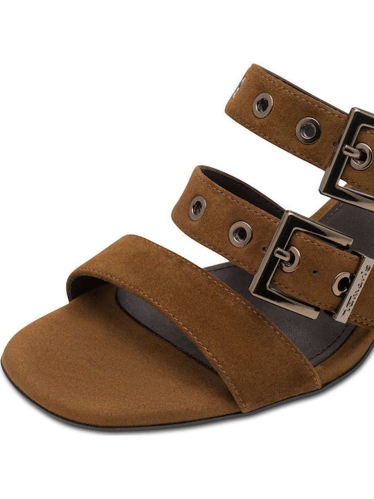 Summer Women's Platform Slippers Style Tabac Brown