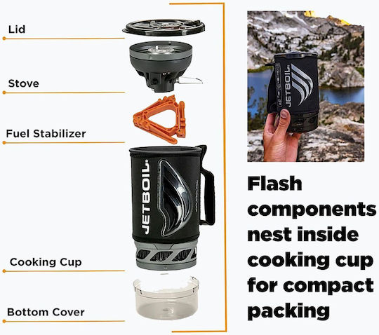 Jetboil New Flash Personal Cooking System Carbon Portable Stove