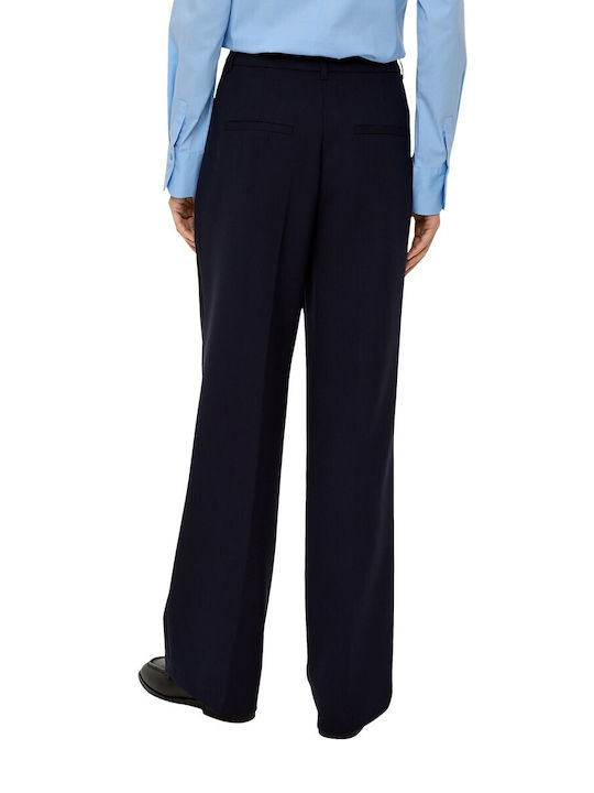 Women's Fabric Trousers Dark Blue