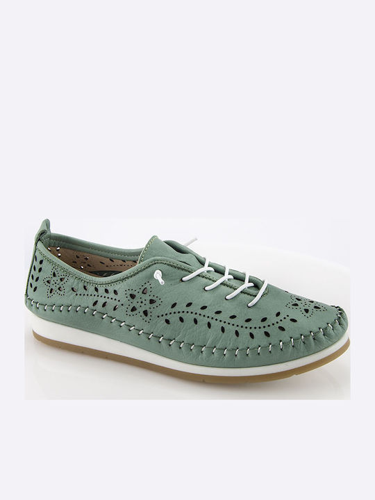 Leder Damen Mokassins in Tabac Braun Farbe