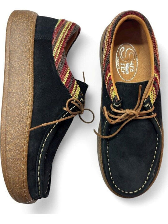 Leather Women's Loafers in Black Colour