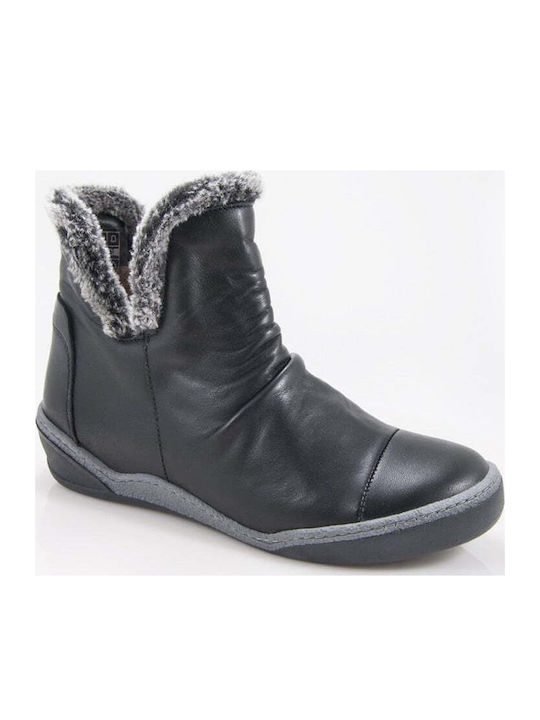 Leder Damen Stiefeletten Braun