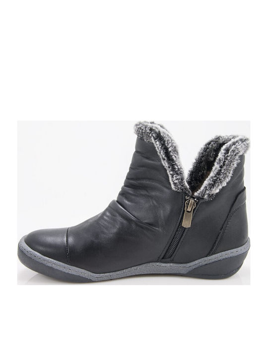Leder Damen Stiefeletten Braun