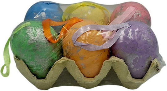 Easter Eggs Colored Case 14x10x7 cm Set of 6 Pieces