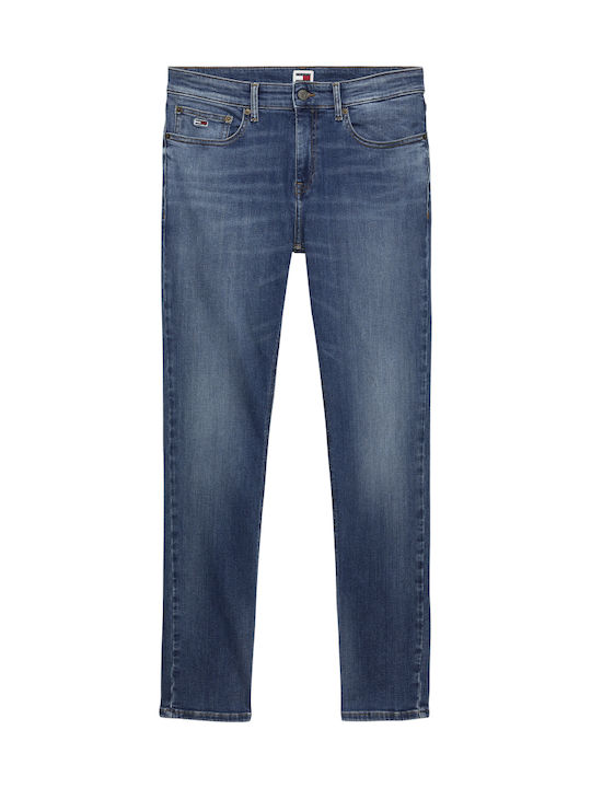 Scanton Men's Jeans Pants Elastic with Slim Fit Blue