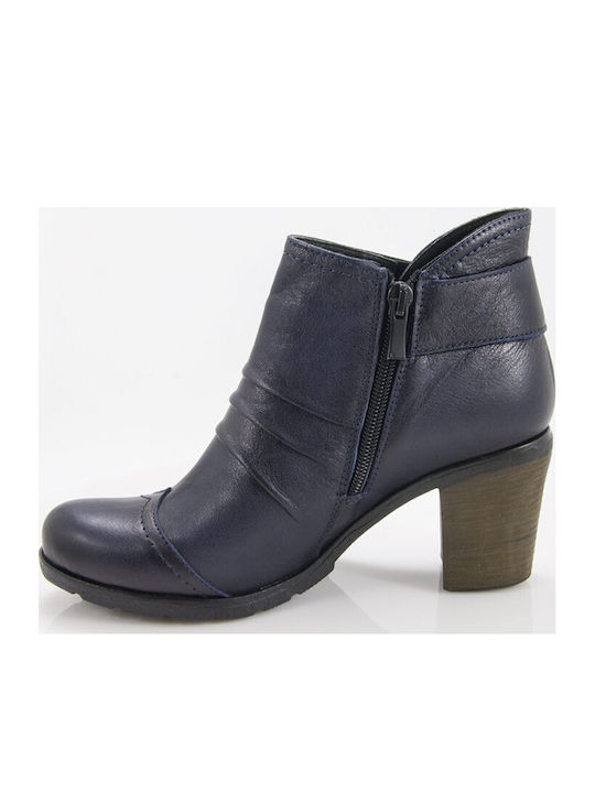 Leder Damen Stiefeletten Burgundisch