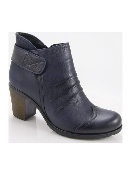 Leder Damen Stiefeletten Burgundisch