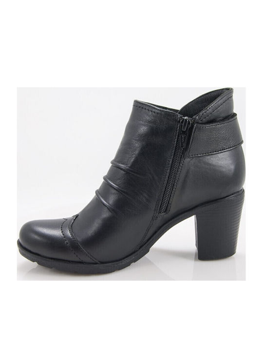 Leder Damen Stiefeletten Burgundisch