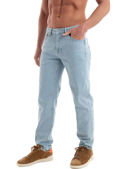 Men's Jeans Pants Elastic Blue