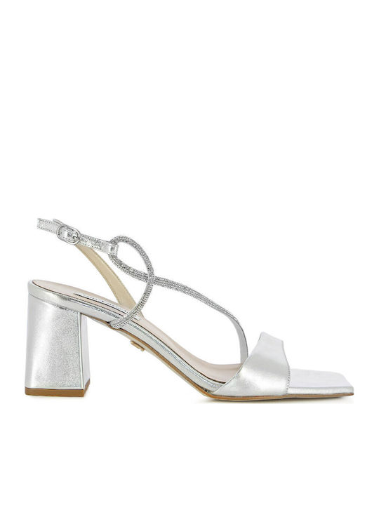 Damen Sandalen Silber